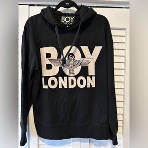 UK Boy London LOGO Black Hoodie for Men